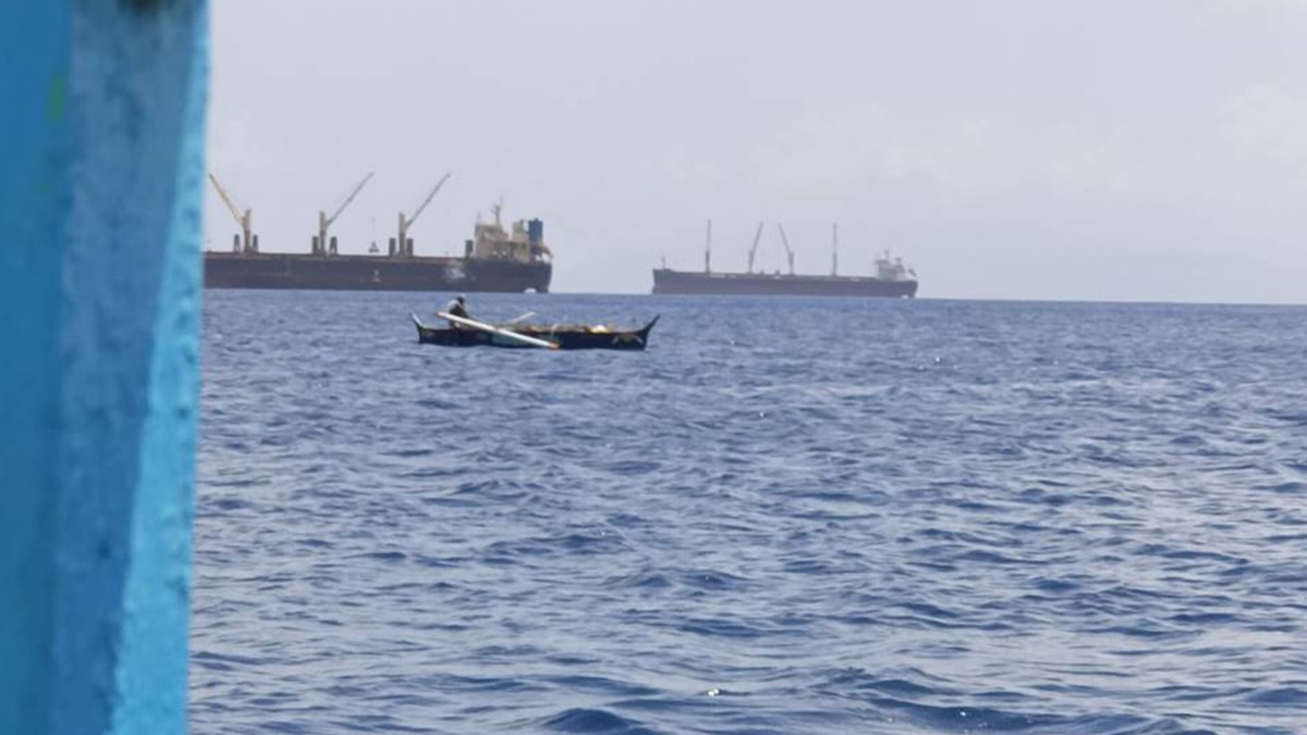 PHOTO: Chinese cargo ships off Homonhon Island