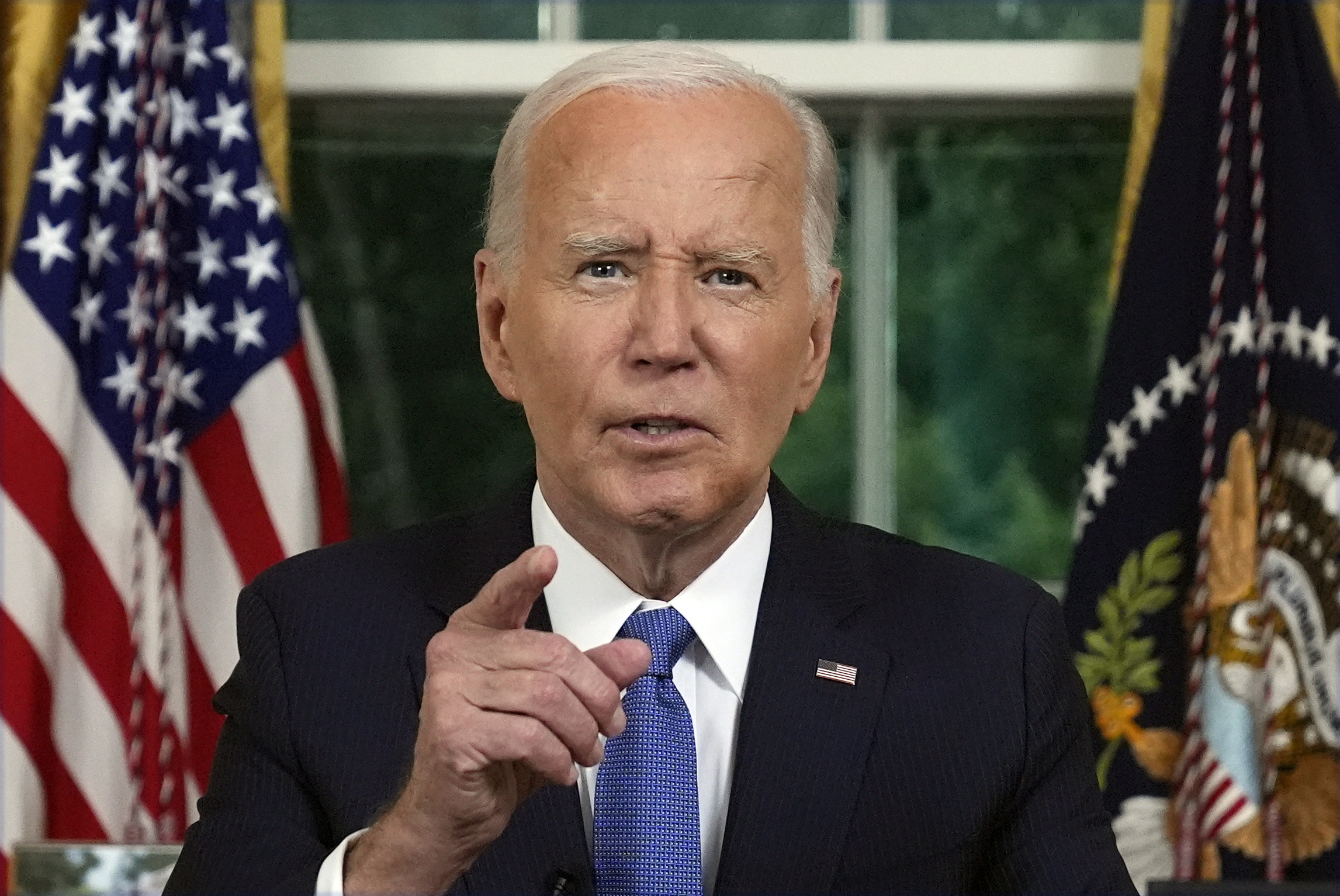 Biden calls to defend democracy, lays reason for quitting race