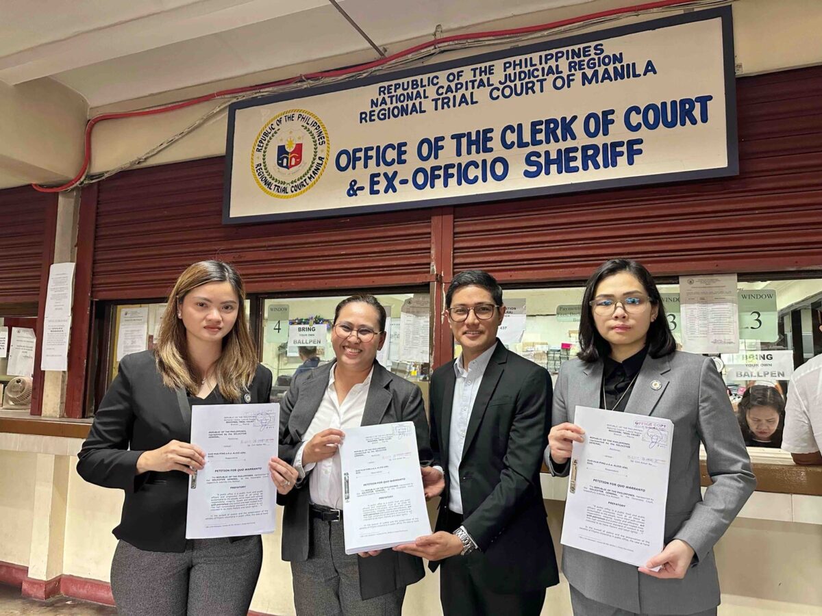 PHOTO: Lawyers from the Office of the Solicitor General STORY: OSG files a case in court to remove Alice Guo as Bamban, Tarlac mayor