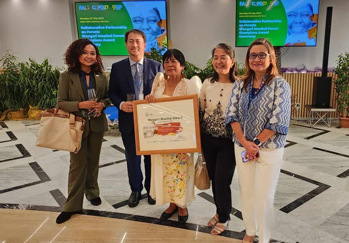 Filipina wins FAO forest champions award in Italy