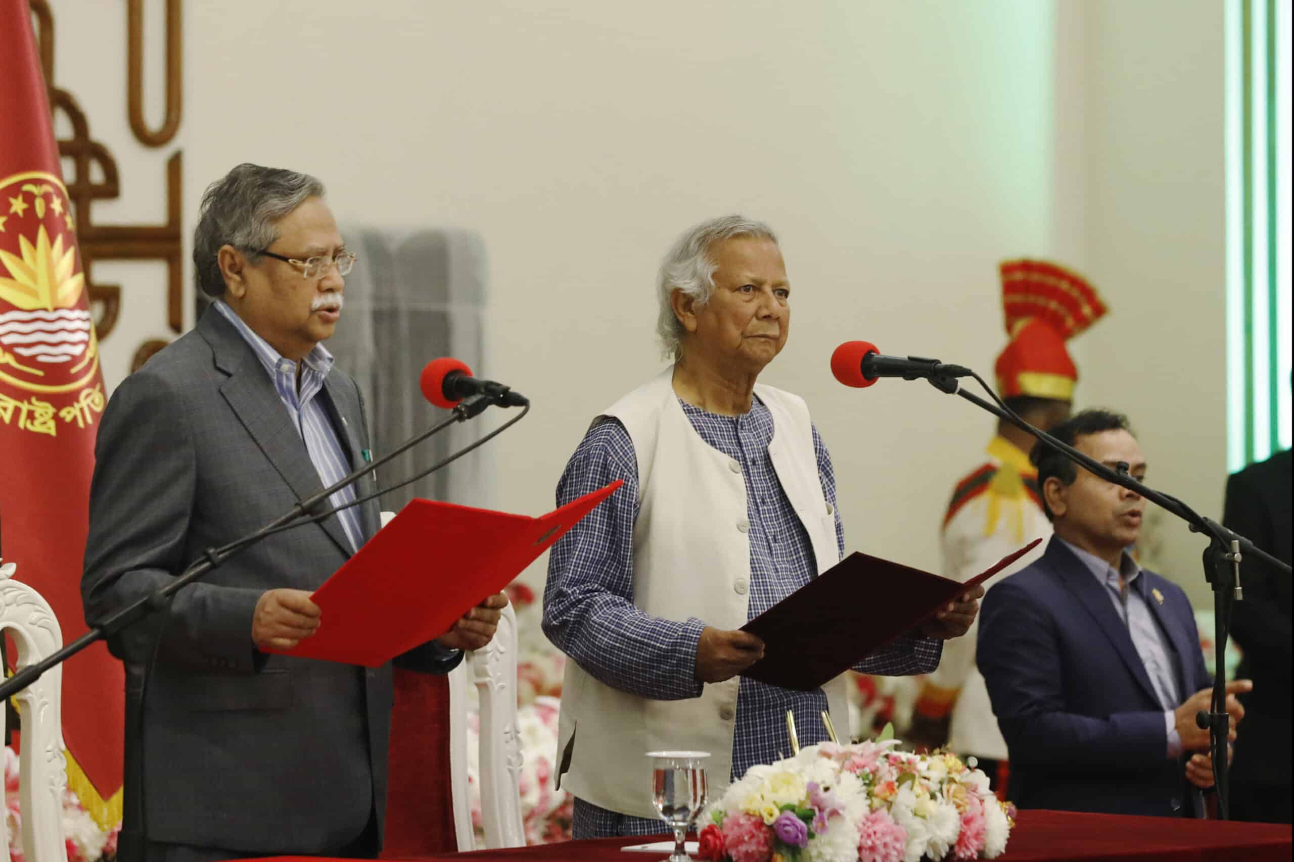 Yunus takes the helm in Bangladesh, to seek peace, plan elections