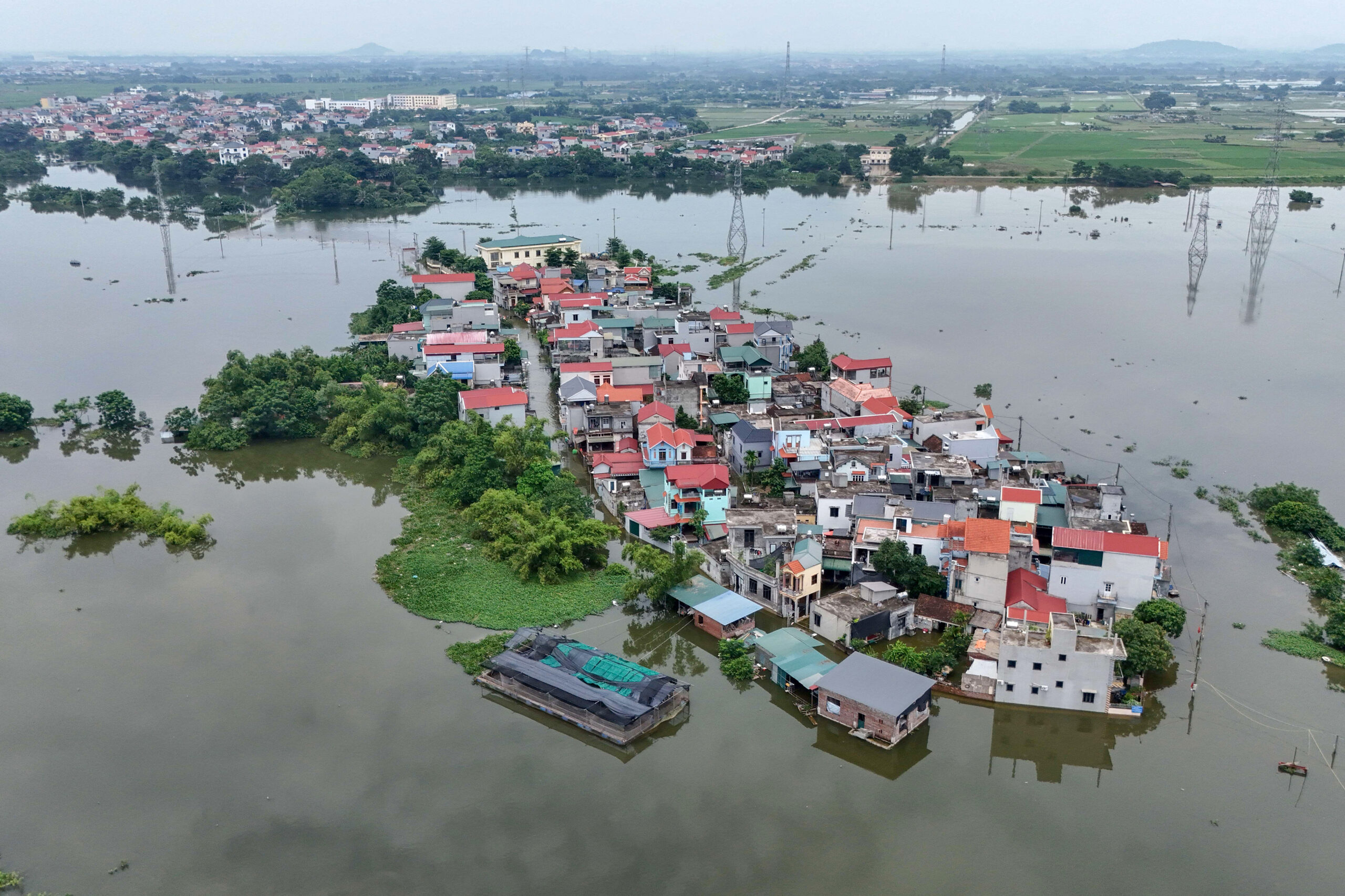 Thousands of children cut off from school by north Vietnam floods