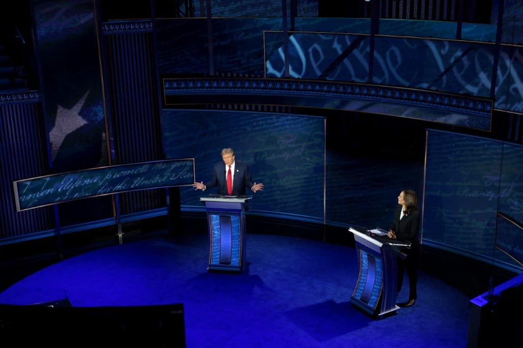 A look at false and misleading claims as Trump and Harris debate