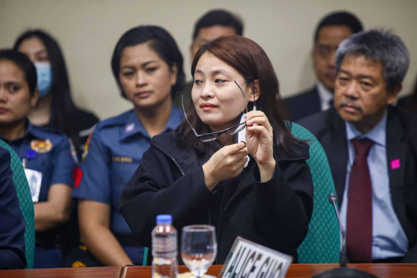 MAYOR GUO ATTENDS HEARING ON HUMAN TRAFFICKING: Former Bamban, Tarlac Mayor Alice Leal Guo or Guo Hua Ping appears before Senate Committee on Women, Children, Family Relations, and Gender Equality. Guo arrived at the Philippine Senate in Pasay City Monday morning, September 9, 2024 to attend the scheduled hearing on alleged human trafficking and cyber fraud operation at the Clark Freeport Zone. (Senate Public Relations and Information Bureau)