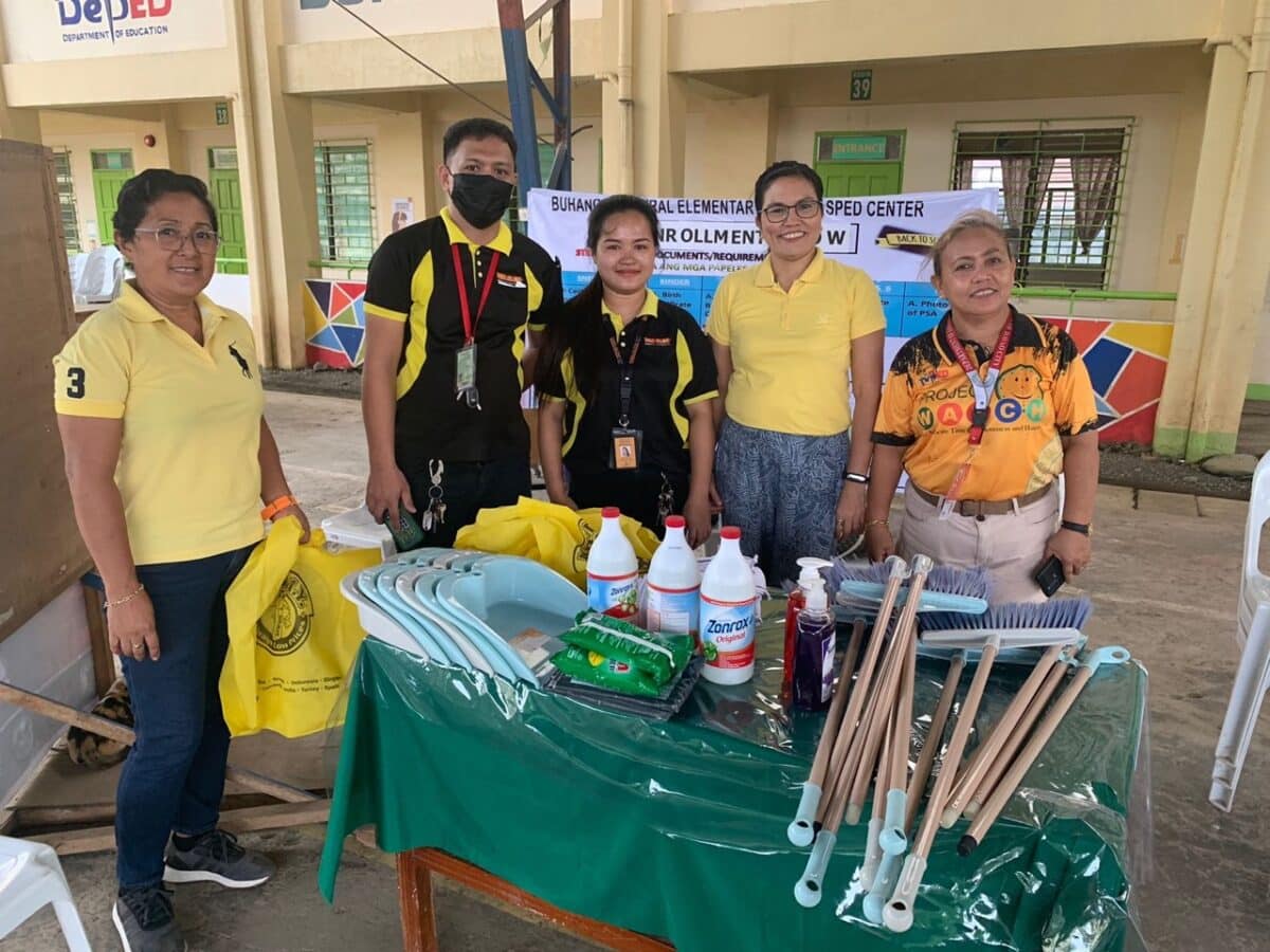 Representatives from MR.DIY and Buhangin Central Elementary School joined forces for Brigada Eskwela 2024.