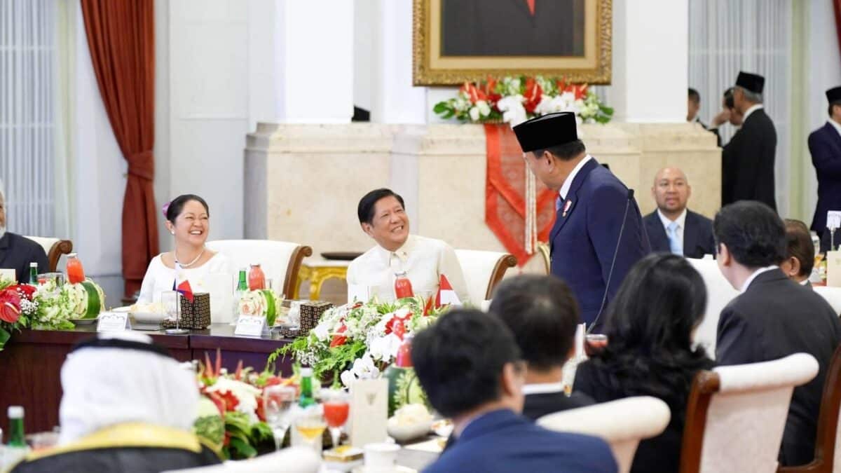 President Ferdinand R. Marcos Jr. and First Lady Liza Marcos grace the inauguration of Indonesian President Prabowo Subianto in Jakarta on Sunday, Oct. 20, 2024. Marcos, in a social media post, congratulated the new Indonesian leader and reaffirmed the Philippines commitment in strengthening ties with its Southeast Asian neighbor.