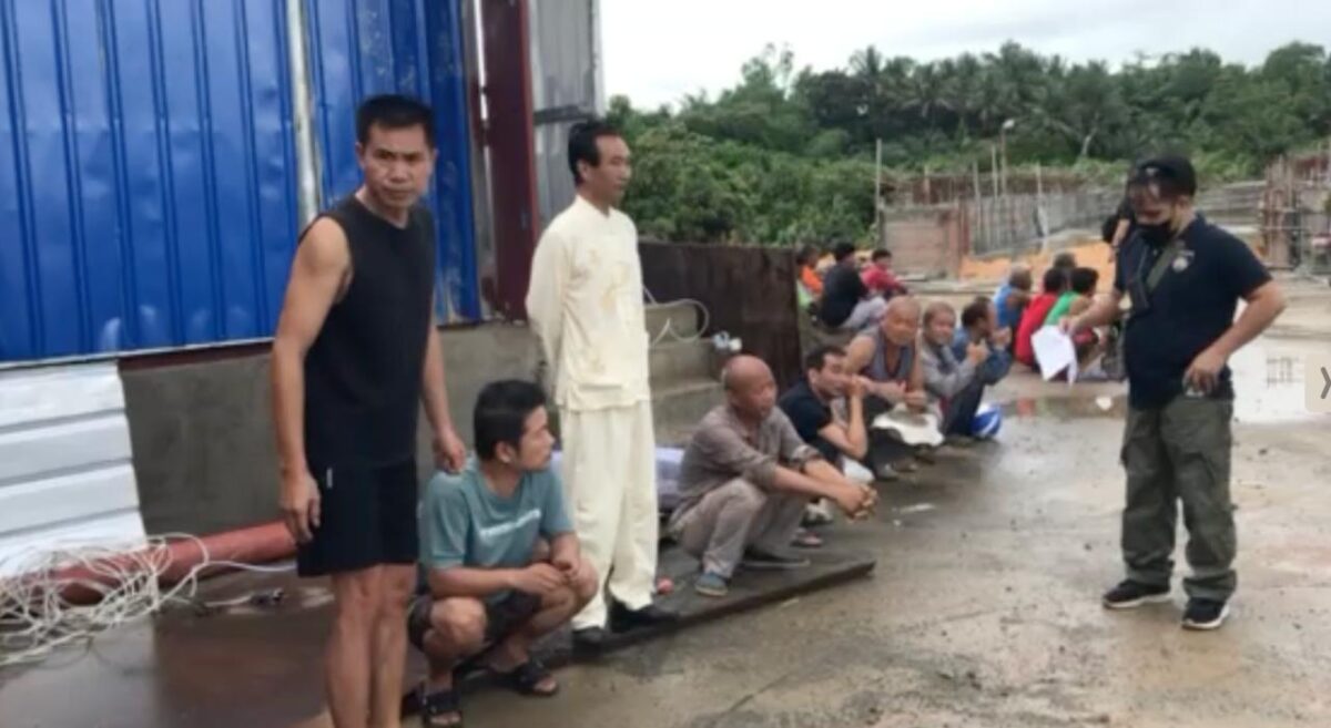 PAOCC apprehends 11 Chinese reportedly involved in the illegal construction of a mineral reprocessing plant on October 13 in Camarines Norte.