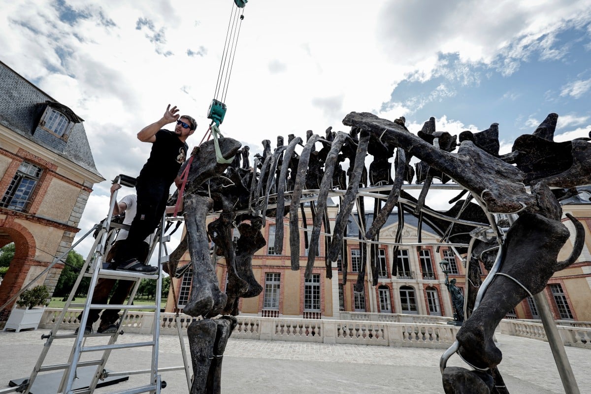 Dinosaur skeleton fetches 6 million euros in Paris sale