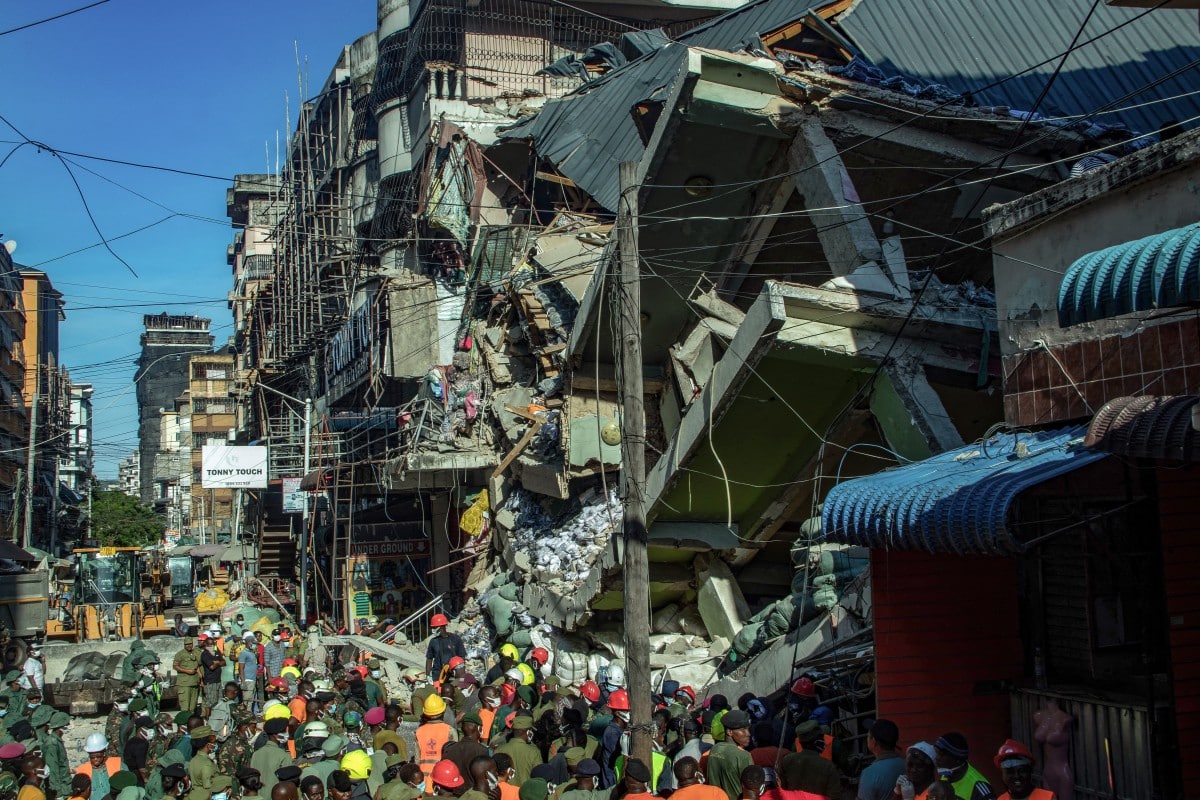 Toll in Tanzania building collapse rises to 13, survivors trapped