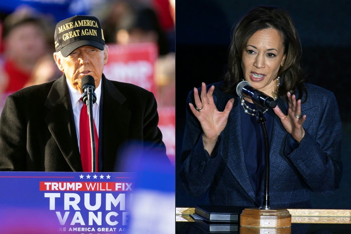 Trump rhetoric darkens, Harris vows Gaza peace in final hours