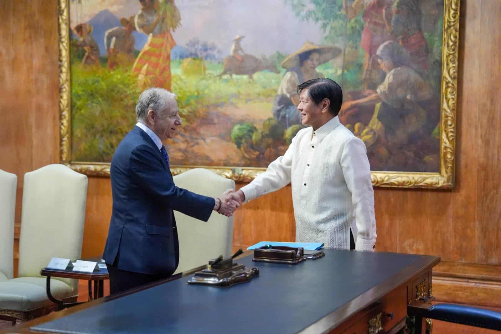 President Ferdinand Marcos Jr. on Thursday reiterated the government’s commitment to enhancing road safety in the Philippines.He said this in a brief statement following United Nations Secretary-General’s Special Envoy for Road Safety, Jean Todt's courtesy call at Malacañang.