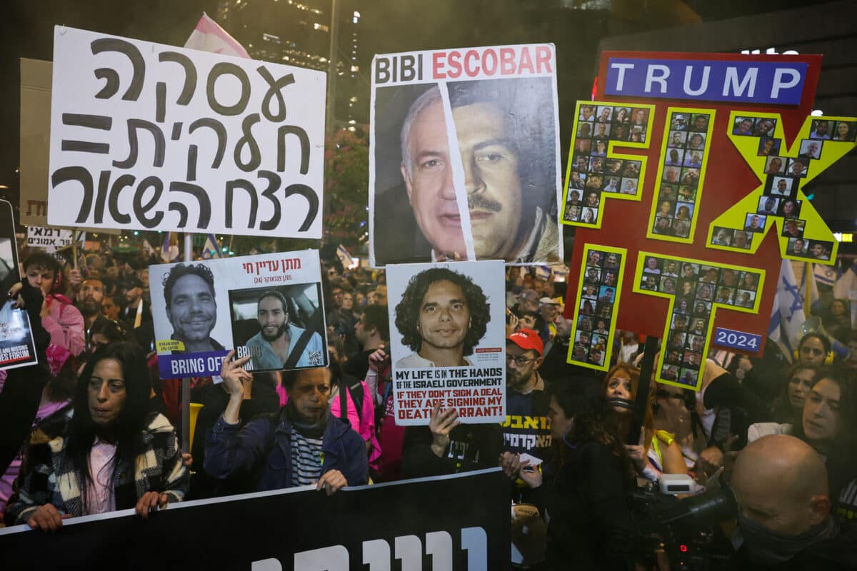 Thousands protest in Israel for Gaza hostage deal