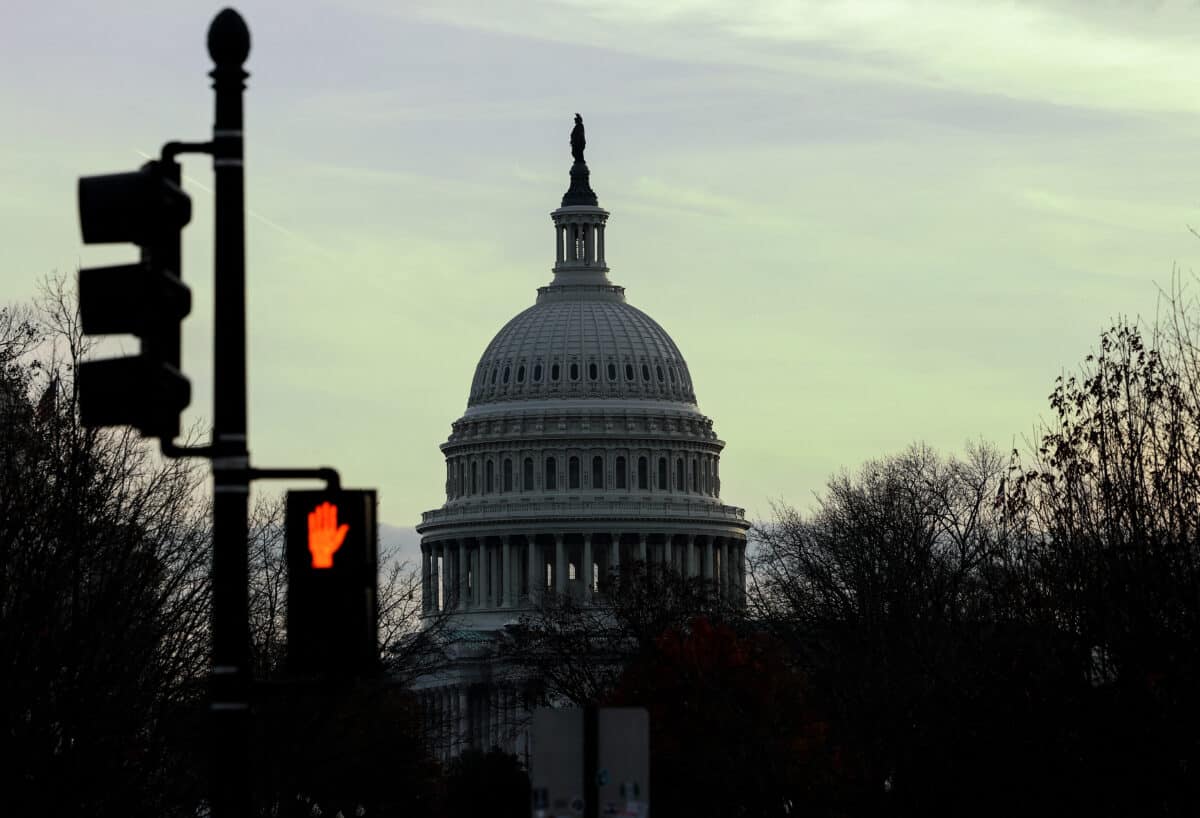 WASHINGTON, DC - DECEMBER 19: The U.S. Capitol is seen as Congress works to pass a government spending bill on December 19, 2024 in Washington, DC. Congress is working to pass a funding bill to avert a government shutdown after House conservatives rejected an earlier bill following strong disapproval from Tesla CEO Elon Musk.   Kevin Dietsch/Getty Images/AFP (Photo by Kevin Dietsch / GETTY IMAGES NORTH AMERICA / Getty Images via AFP)