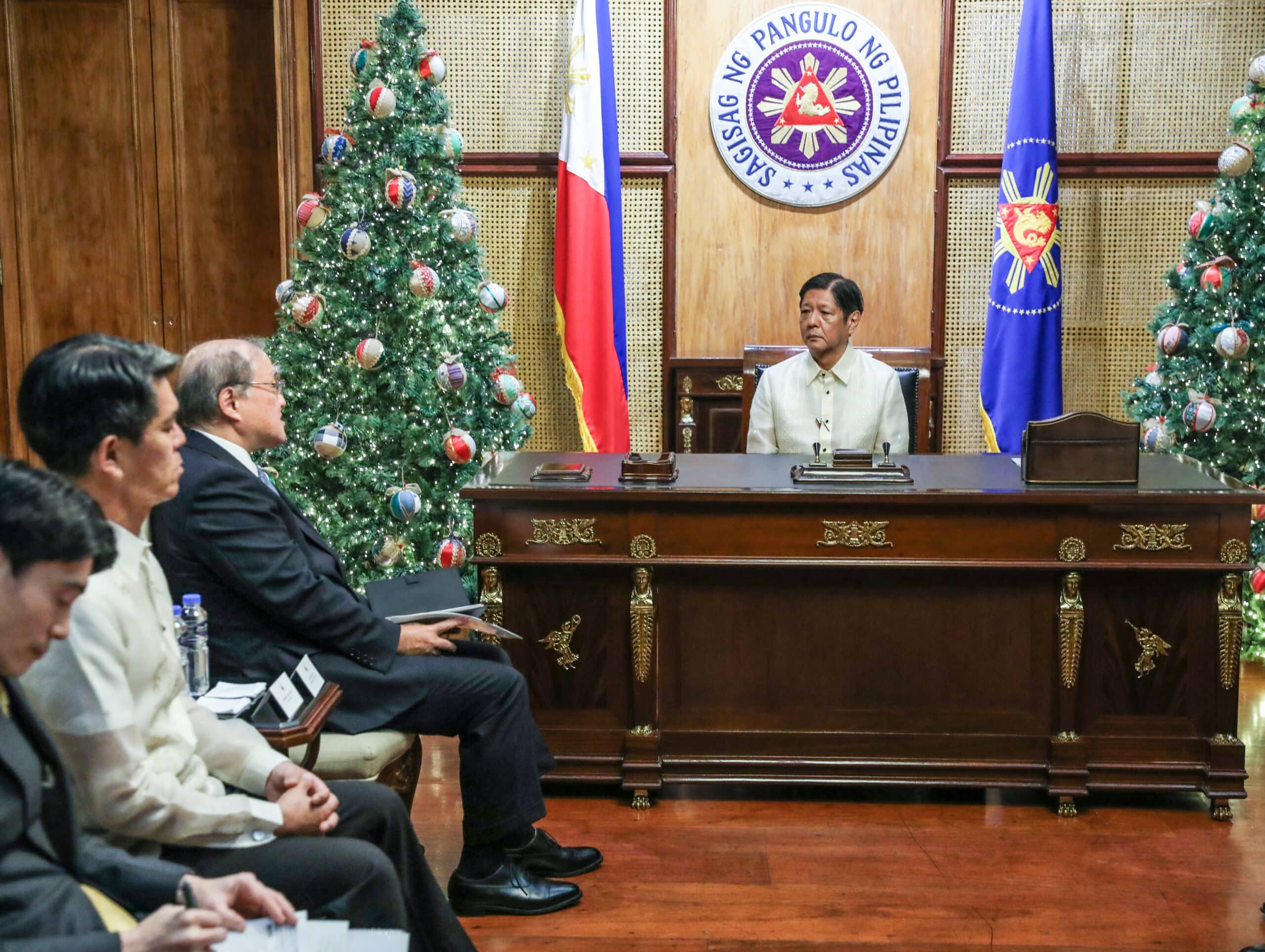 President Ferdinand Marcos Jr. met with Japanese National Security Adviser Akiba Takeo during a courtesy call in Malacañang on Thursday.