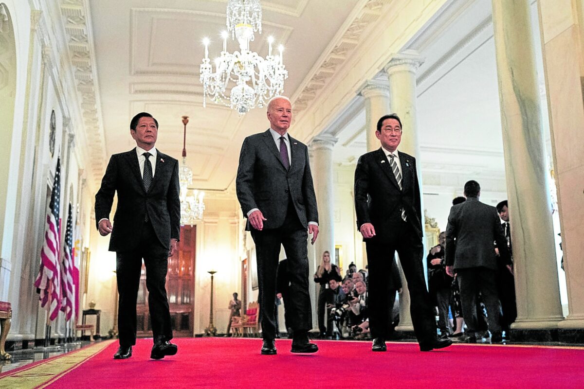 2024 SUMMIT President Marcos, US President Joe Biden and then Japanese Prime Minister Fumio Kishida meet at theWhite House on April 11, 2024, for a first-ever trilateral summit. It was seen as a show of solidarity as China’s assertiveness in the South China Sea raised tensions in the region.