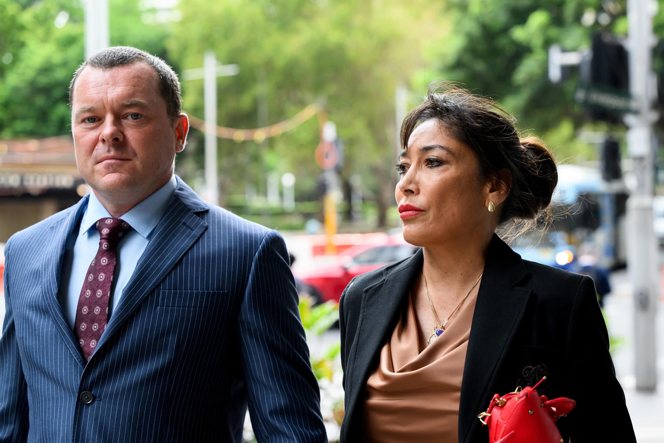 ‘NOALCOHOL’ PLEDGE Analisa Josefa Corr and husbandJames Alexander Corr arrive at the Downing Center Local Court in Sydney, Australia, on Friday.