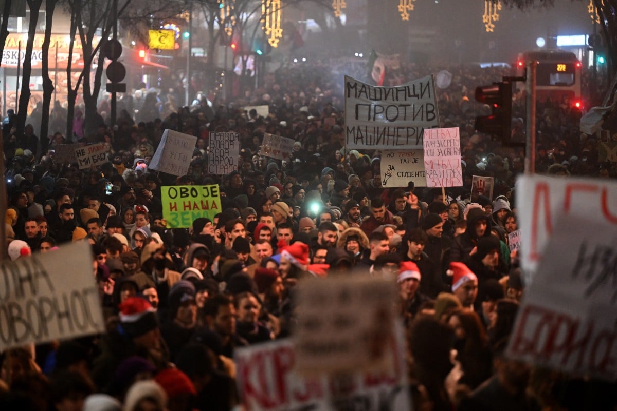 Serbia enters New Year with student protests over train station tragedy