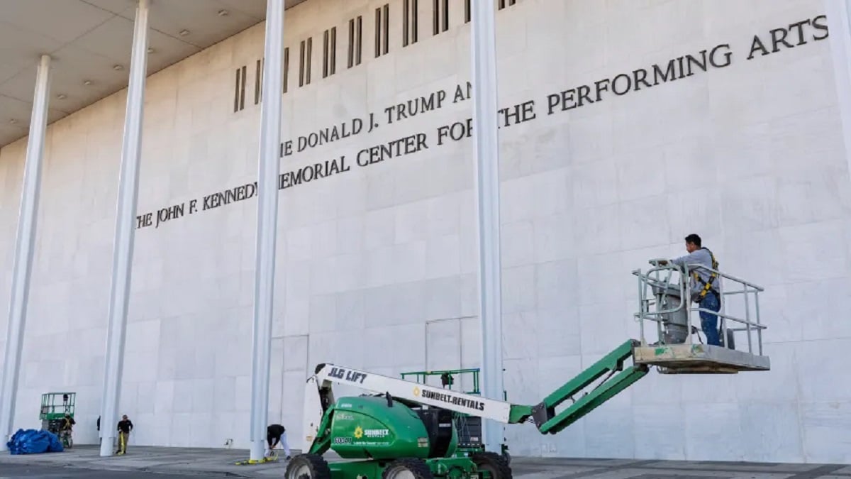Musician hit for canceling act after Trump name added to venue