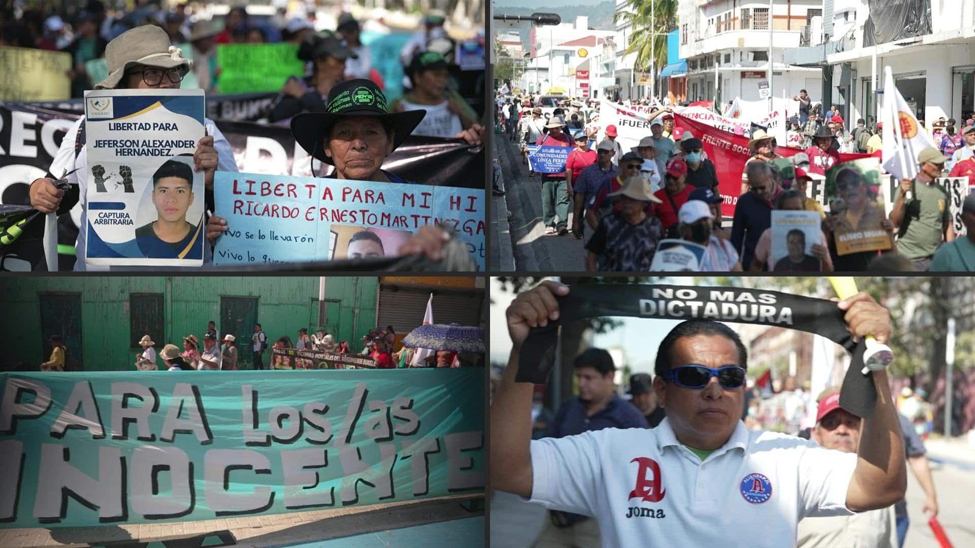 Salvadorans stage protest against Bukele’s state of emergency