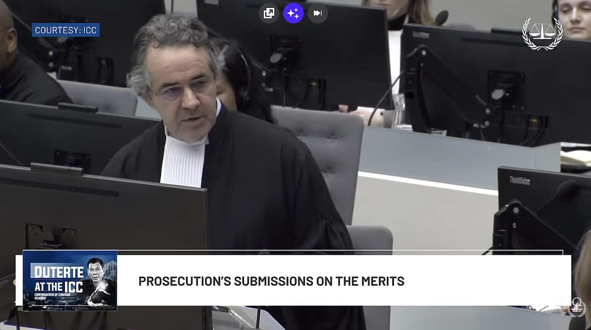 WATCH: Prosecution’s submission of the merits at ICC hearing on Rodrigo Duterte’s case