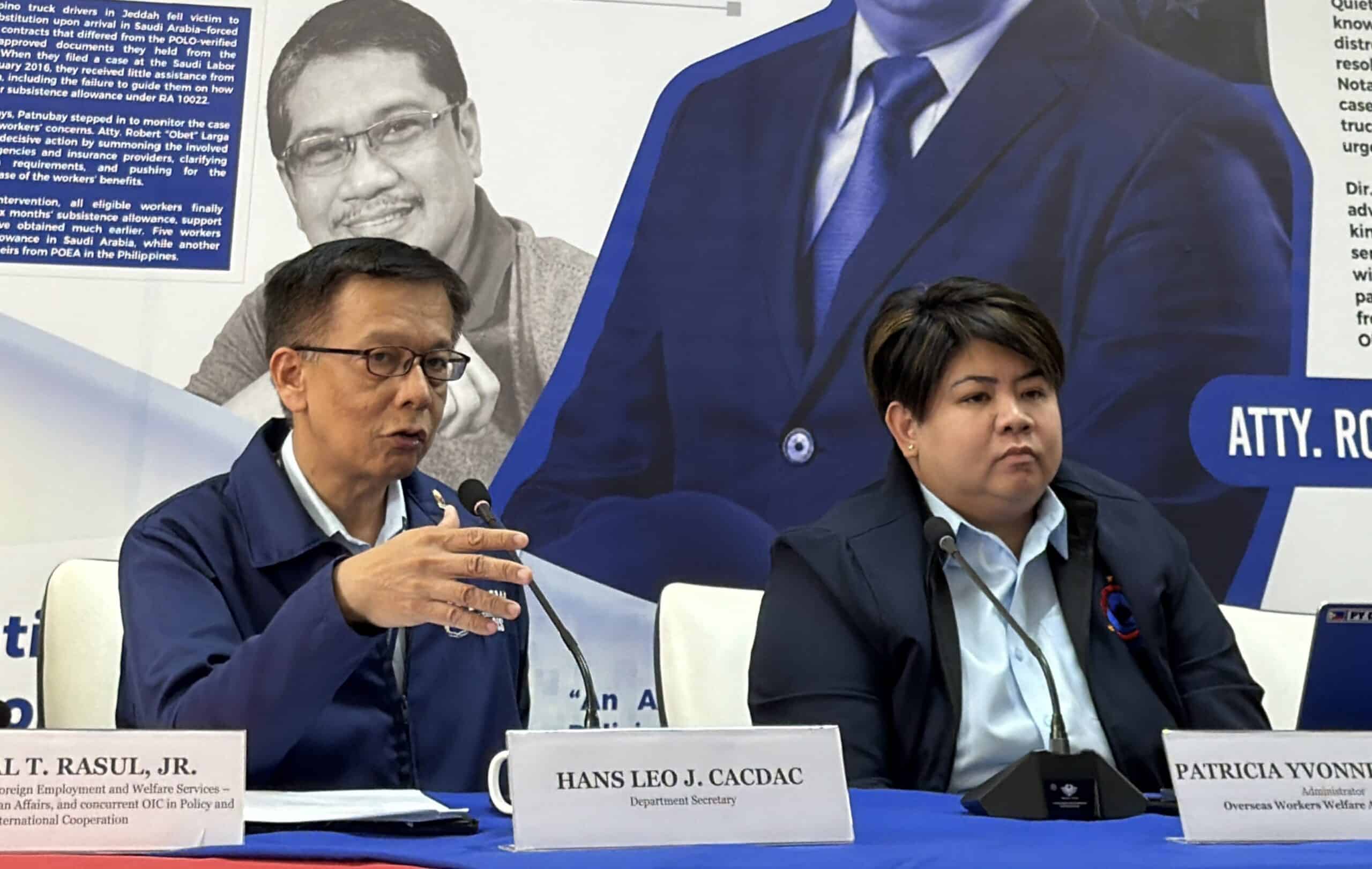 OWWA: 1,189 OFWs seek repatriation amid Middle East tensions