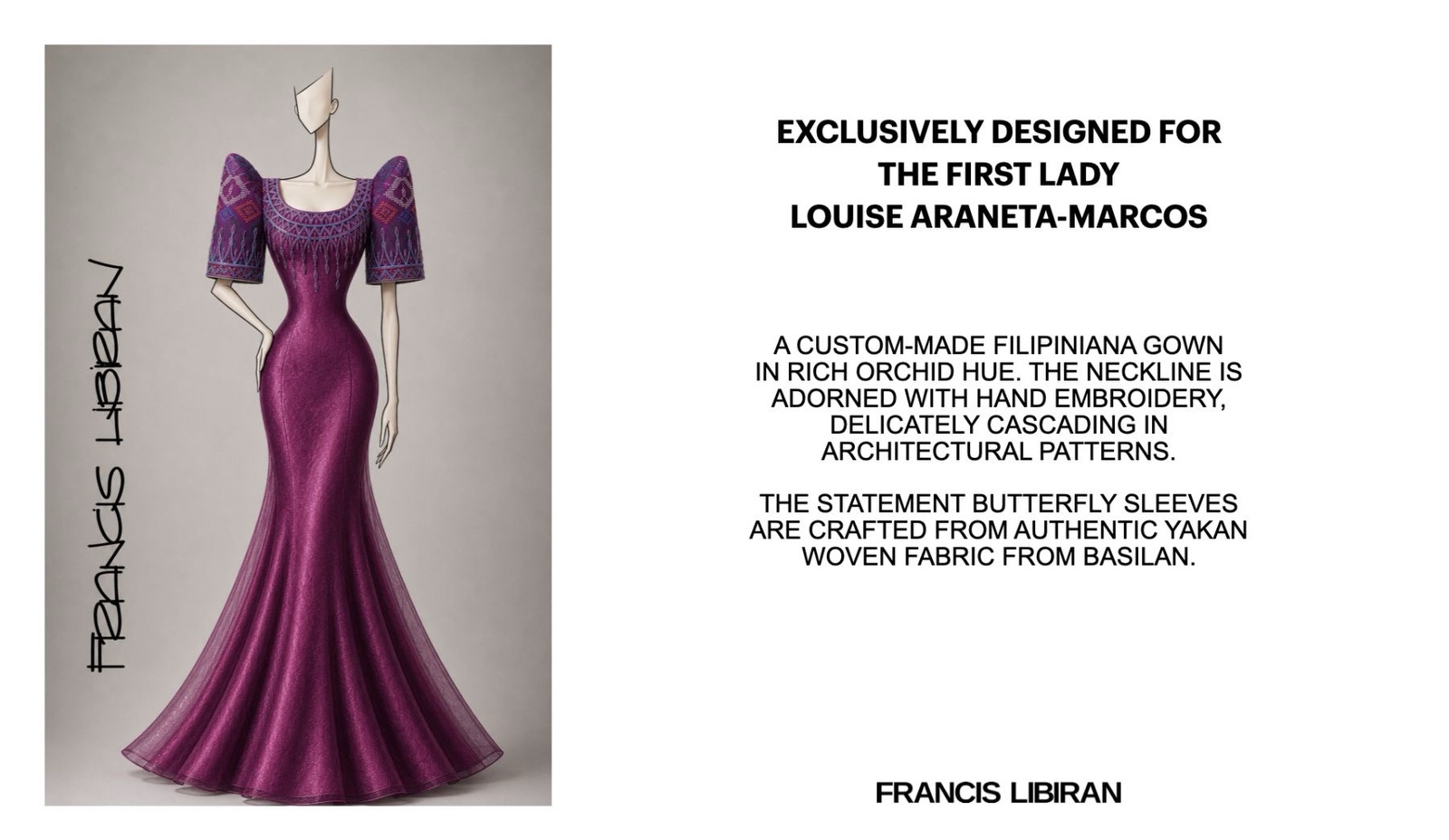 The gown designed for first lady Liza Araneta Marcos