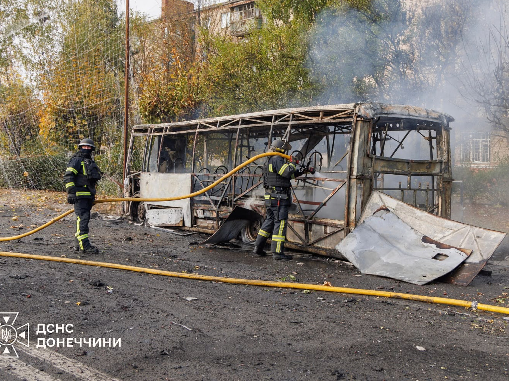 Russian strike on Ukrainian public buses kills 30 people