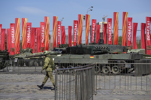 Kremlin parades Western equipment captured from Ukrainian army 